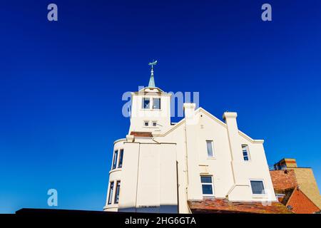 Tower House, home of marine artist W L Wyllie, at the entrance to Portsmouth Harbour, Old Portsmouth, Hampshire, south coast England Stock Photo