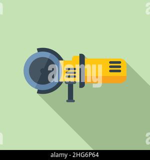 Blade grinding machine icon flat vector. Hand tool. Cutter stone Stock Vector