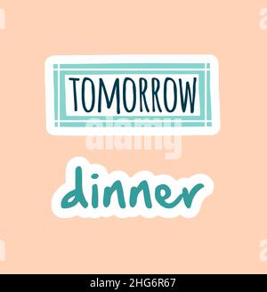 Planner or diary decorating element Stock Vector