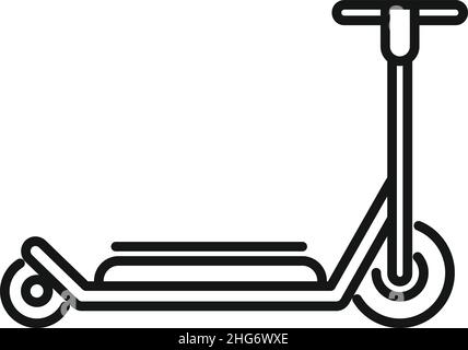 Electric scooter wheel icon outline vector. Kick transport. Eco trotinette Stock Vector