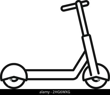 Electro scooter icon outline vector. Kick trotinette. Eco transport Stock Vector