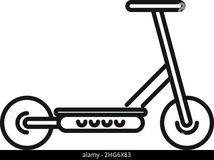 Drive electric scooter icon outline vector. Kick transport. Eco scooter Stock Vector