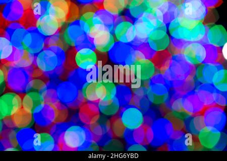 Christmas lights abstract pattern Stock Photo