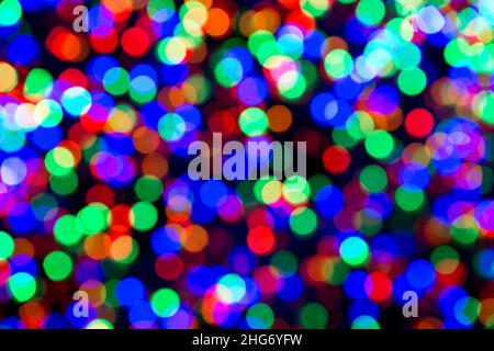 Christmas lights abstract pattern Stock Photo