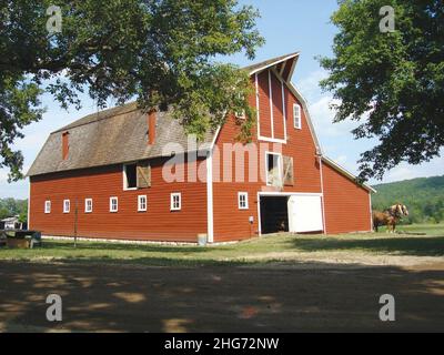 Sheyenne River Valley Scenic Byway - Sunne Barn Stock Photo