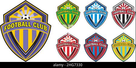 Football club logo set Stock Vector