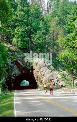 Shenandoah National Park Virginia,Federal land,nature,natural,scenery,countryside,historic preservation,public,recreation,Skyline Drive Mile Marker 32 Stock Photo