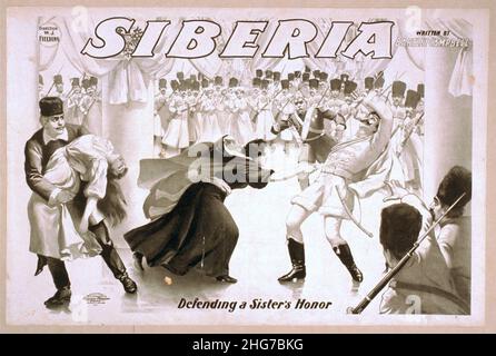 Siberia written by Bartley Campbell. Stock Photo