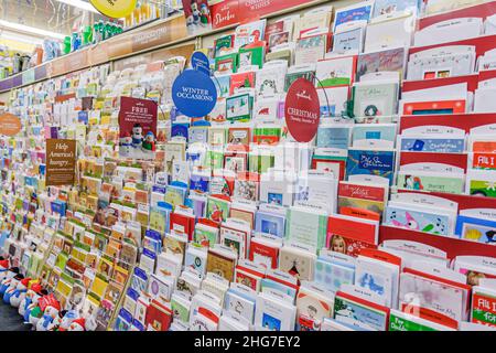Miami Beach Florida,CVS Pharmacy,greeting cards Hallmark display sale,special occasion occasions Christmas, Stock Photo