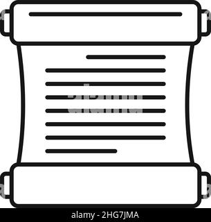 Papyrus scenario icon outline vector. Activity ui. Storyboard book Stock Vector