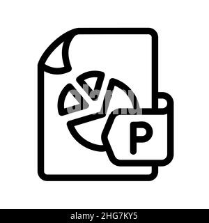 slide document file paper page single isolated icon with outline style vector illustration Stock Photo