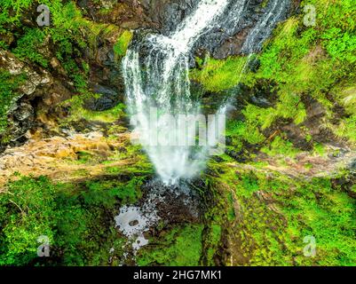 Vista over the Obi Obi Valley and lush rainforest canopy are highlights for visitors to this small but significant remnant forest. Stock Photo