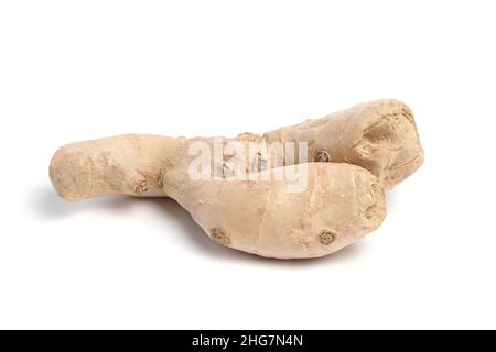 Ginger root on a white background, isolate Stock Photo