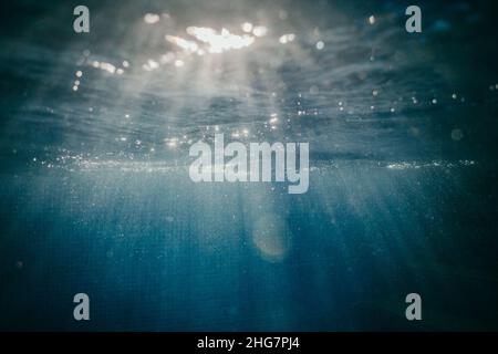 Light Through Water in the Pool Stock Photo