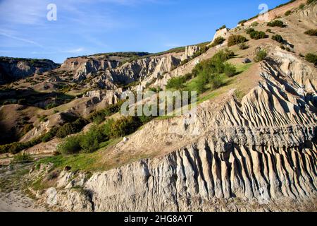 Volcanic rock patterns in the Kula district of Manisa Stock Photo