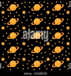 Saturn planet background square design template vector Stock Vector