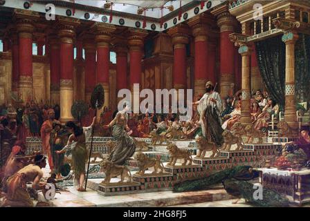 Sir Edward John Poynter - The visit of the Queen of Sheba to King Solomon Stock Photo