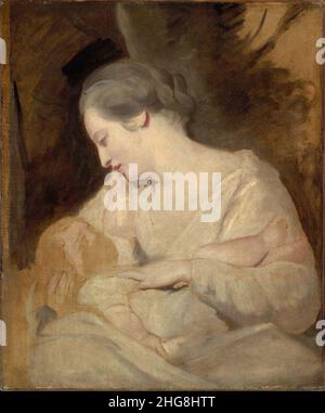 Sir Joshua Reynolds - Mrs. Richard Hoare Holding her Child Stock Photo