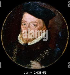 Sir William Paulet, 1st Marquess of Winchester by Circle of Hans Eworth. Stock Photo