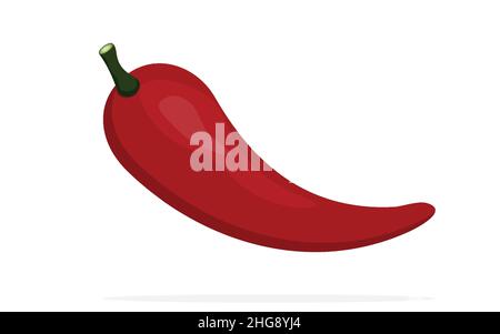 Mexican traditional food - hot chili pepper.On a white background Stock Vector
