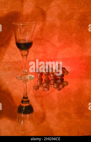 Service of different alcoholic beverages. Stock Photo