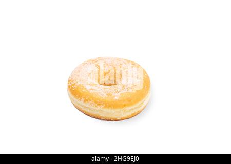 donut with sugar on white isolated background Stock Photo