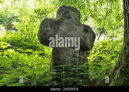 Conciliation Cross close to Kostelany village, Czech Republic Stock Photo