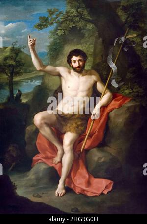 Anton Raphael Mengs, painting, St John the Baptist, Preaching in the Wilderness, 1760-1769 Stock Photo