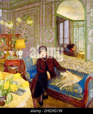 Marcelle Aron (Madame Tristan Bernard), portrait painting by Édouard Vuillard, 1914 Stock Photo