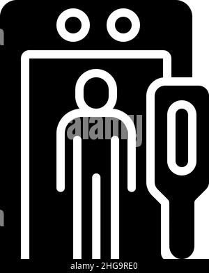airport security screening black icon Stock Vector Image & Art - Alamy