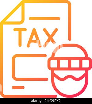 Tax evasion gradient linear vector icon Stock Vector