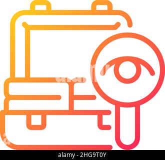 Baggage checks gradient linear vector icon Stock Vector
