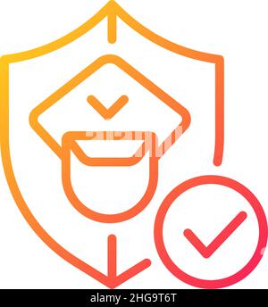Customs officer gradient linear vector icon Stock Vector