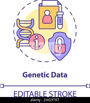 Genetic data concept icon Stock Vector