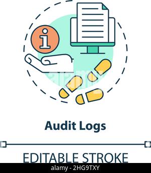 audit trail color icon vector illustration Stock Vector Image & Art - Alamy