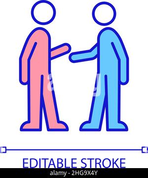 Conflict management RGB color icon Stock Vector