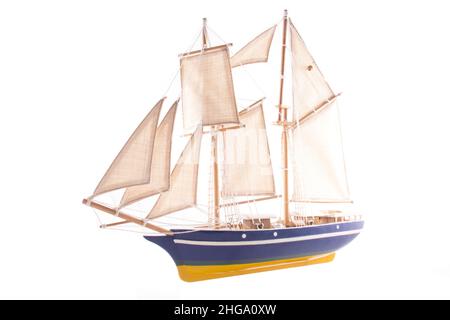 ship isolated on a white background Stock Photo