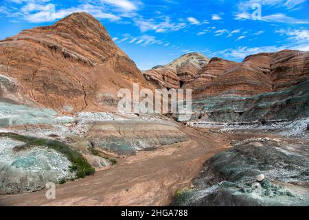 Landscape of colorful mountains with blue sky.Ankara province Stock Photo