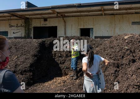 compost facility tour Stock Photo