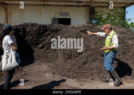 compost facility tour Stock Photo