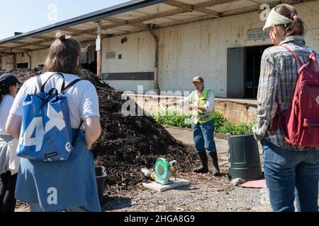 compost facility tour Stock Photo