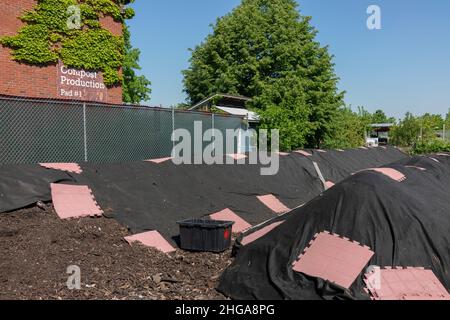 compost facility tour Stock Photo