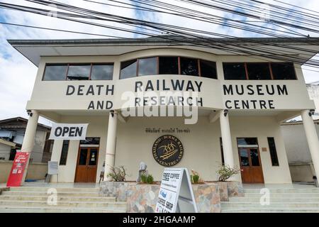 Kanchanaburi, Thailand - December 2021: Death Railway Museum, aka Thailand-Burma Railway Centre, a museum and research centre Stock Photo