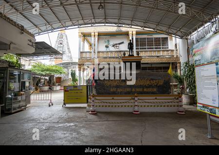 Kanchanaburi, Thailand - December 2021: The JEATH War Museum, a war museum in Thailand about the Death Railway built from 1942 to 1943 Stock Photo