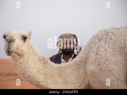 Sudanese man in King Abdul Aziz Camel Festival, Riyadh Province, Rimah, Saudi Arabia Stock Photo