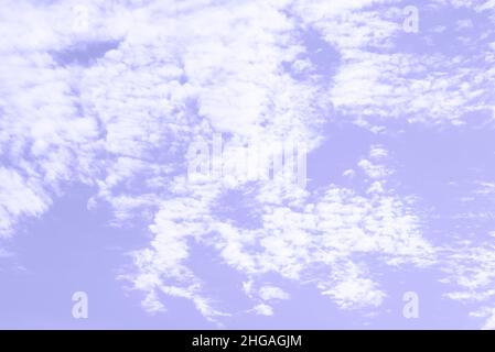 Beautiful blue sky with many white clouds Stock Photo