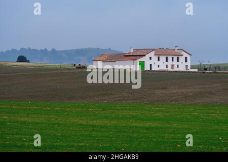 Rural house in the countryside of the Geopark of Granada Stock Photo