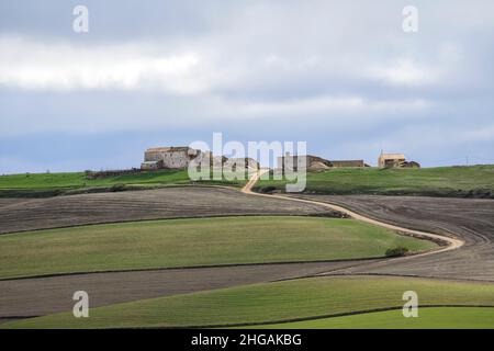 Rural house in the countryside of the Geopark of Granada Stock Photo