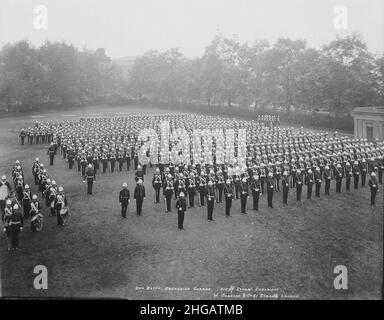 Vintage late 19th century photograph: 1890's British Army Regiment: 2nd Battalion Grenadier Guards Stock Photo