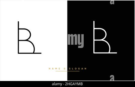 LB, BL Abstract Letters Logo Monogram Stock Vector